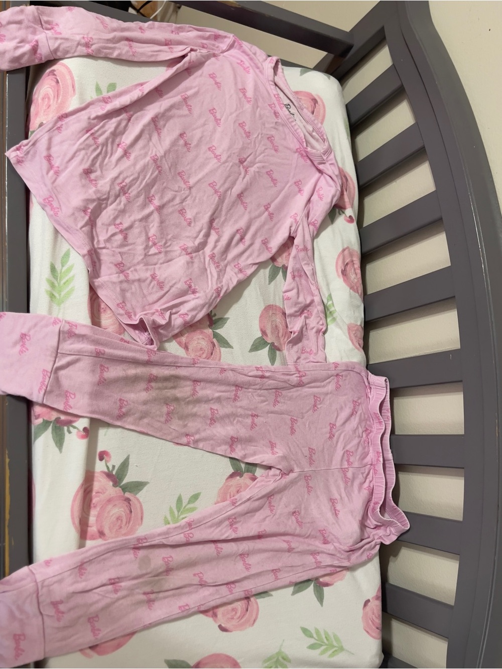 Posh Peanut Pink Barbie Logo Pajama Set